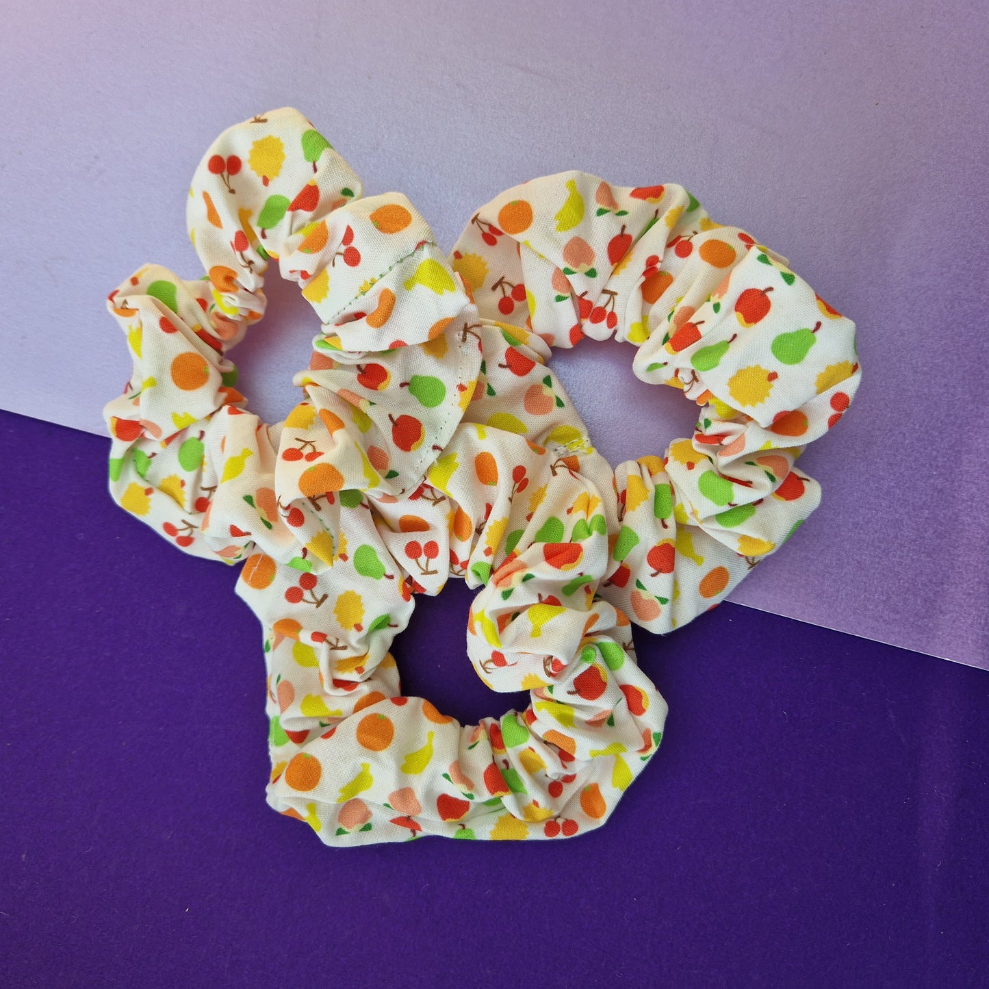 Fruit cotton hair scrunchie
