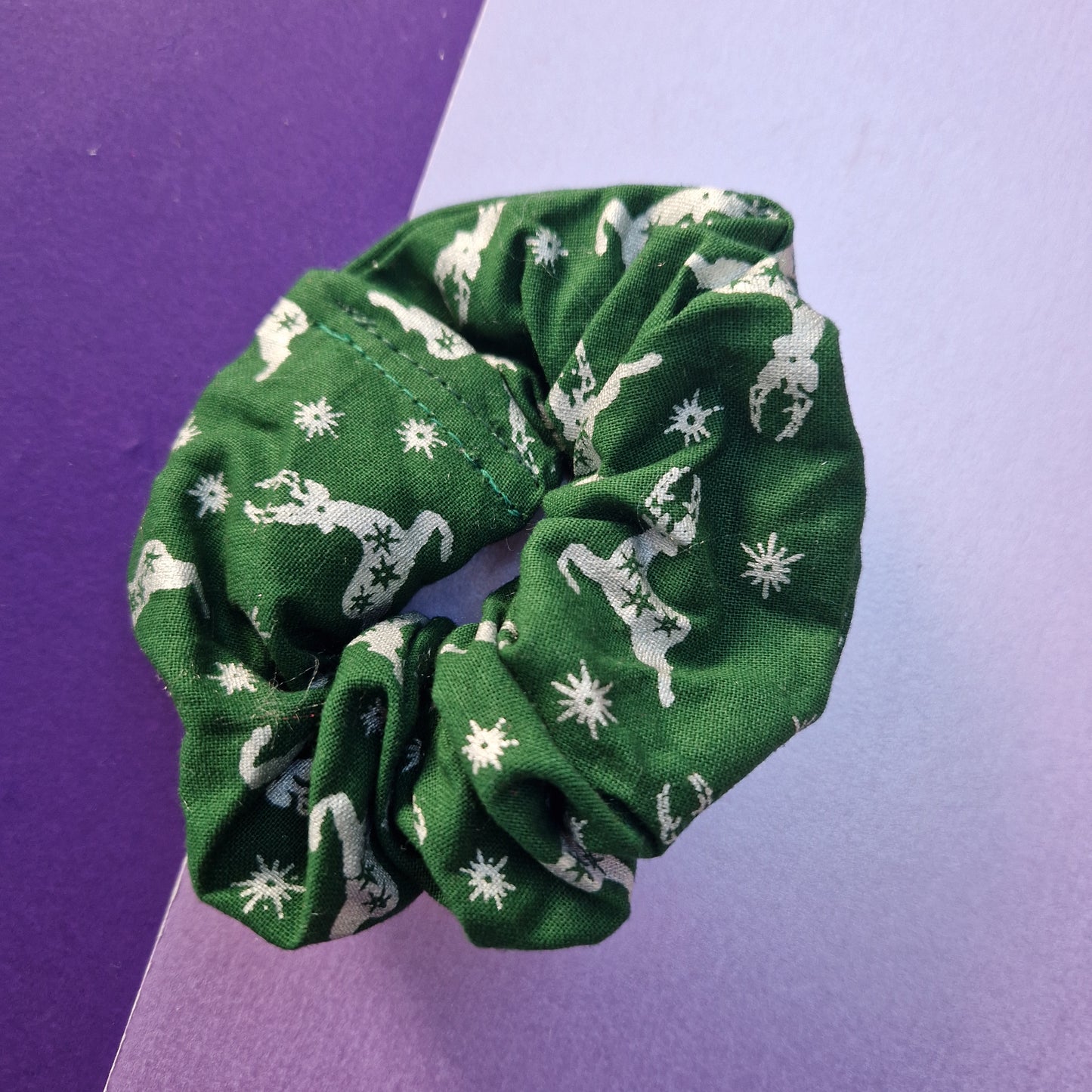 Reindeer cotton hair scrunchie