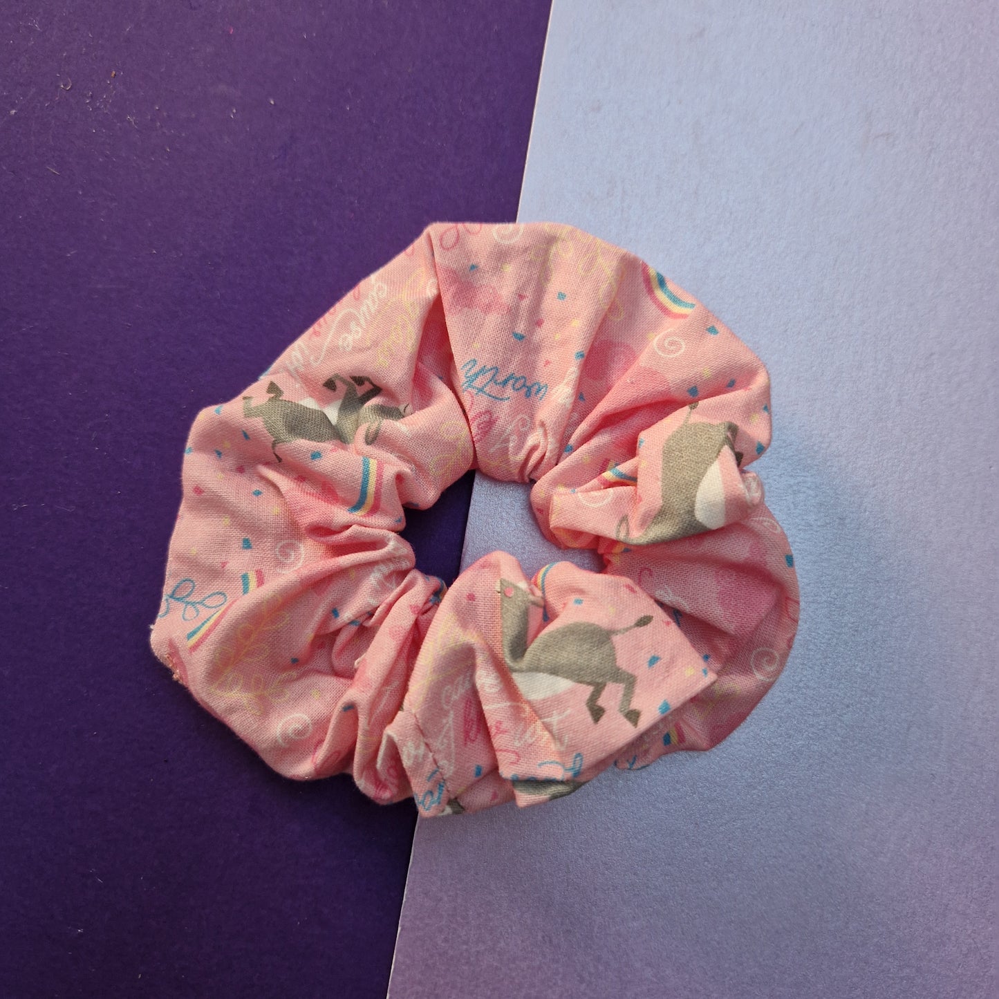 Dancing Donkey cotton hair scrunchie