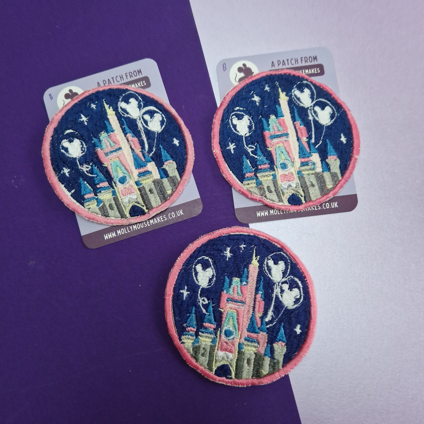 Practically perfect Magic Kingdom iron-on embroidered patch