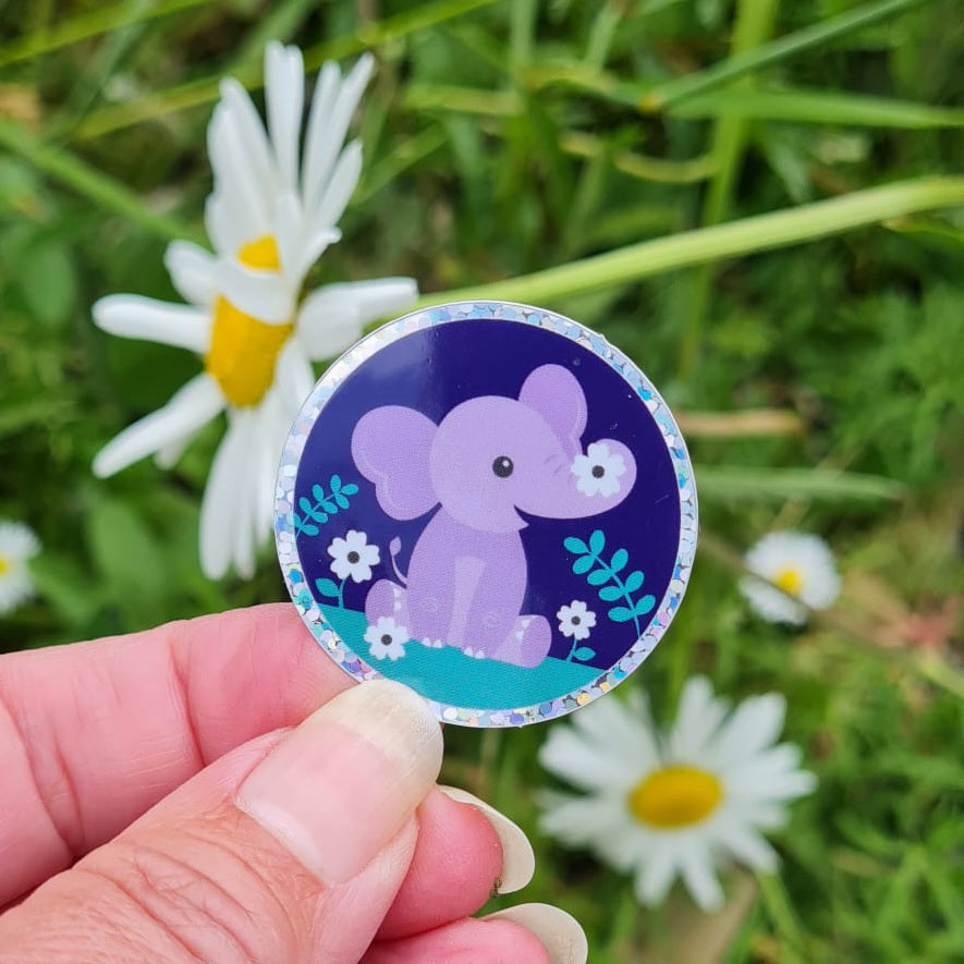 Floral Elephant stickers