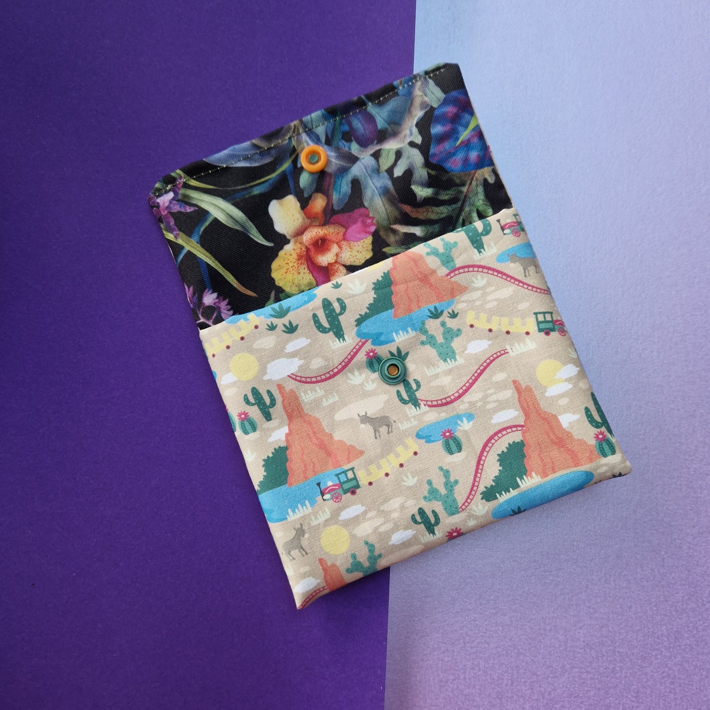 Wildest Ride double pocket Face Wipe Snap Pouch