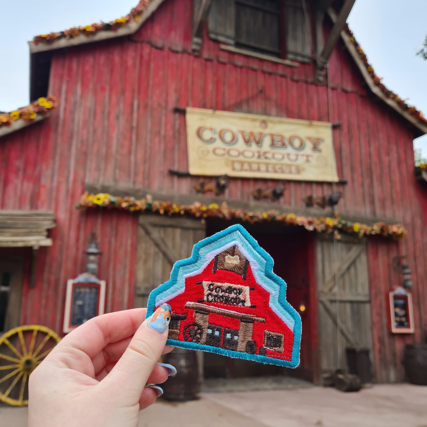 Cowboy Cookout iron-on embroidered patch