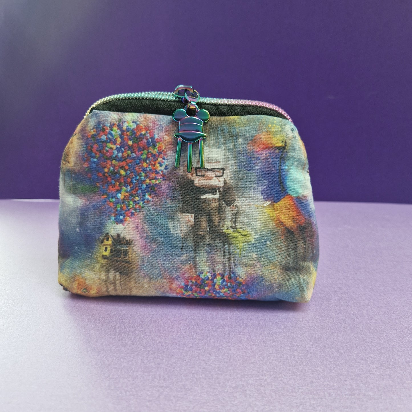 Wilderness Explorer mini triangle shaped pouch cosmetic bag with water tower zipper pull