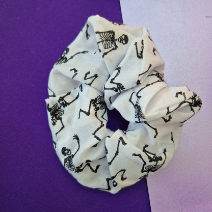 Skeleton polycotton hair scrunchie