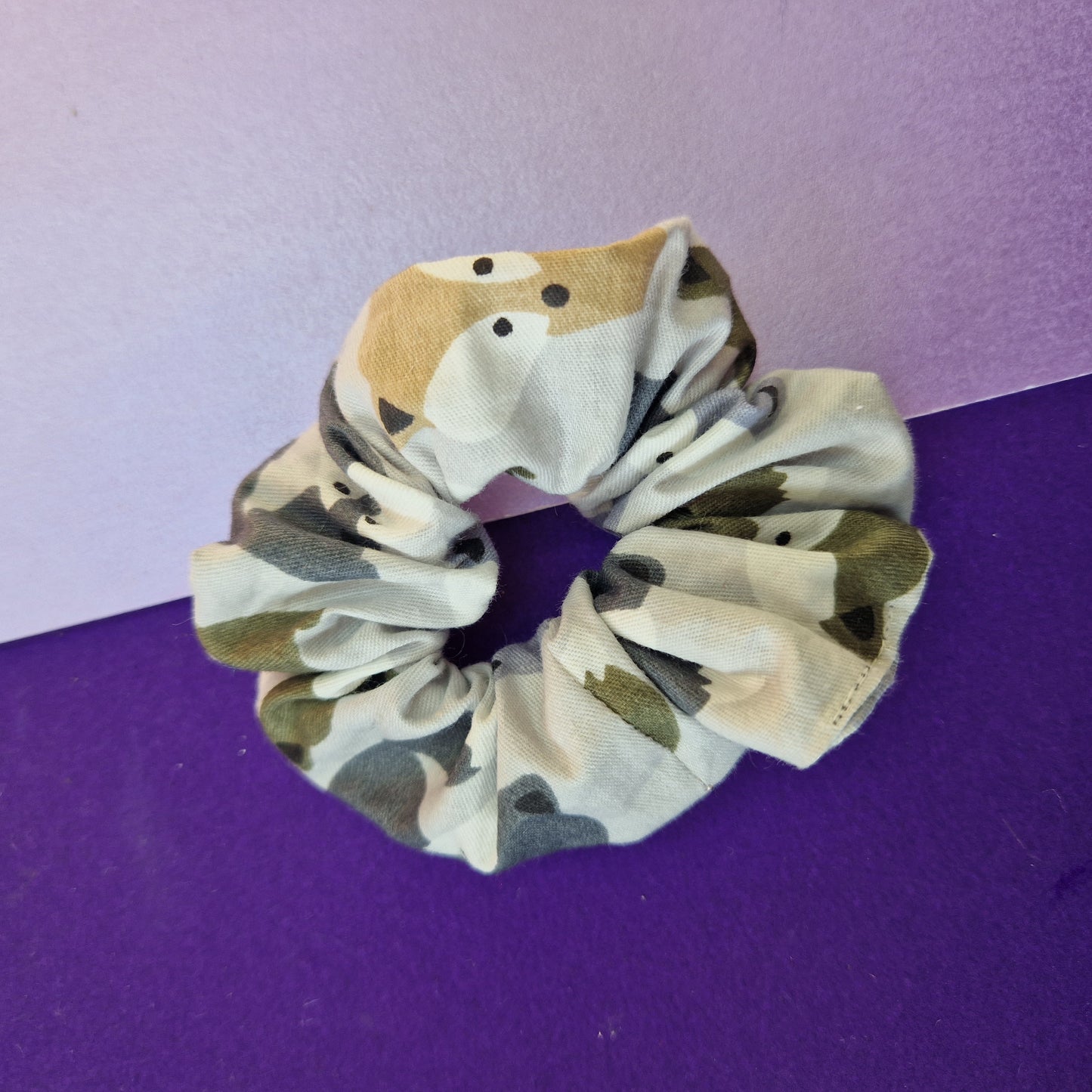 Fox cotton hair scrunchie