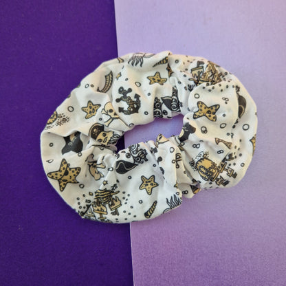 Sealife cotton hair scrunchie