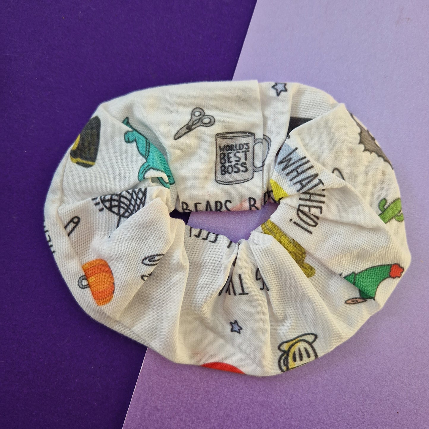 Office cotton hair scrunchie