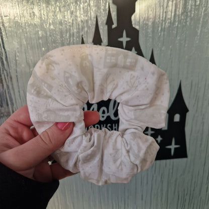 Light snowman cotton hair scrunchie