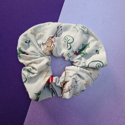 Holly mouse cotton hair scrunchie