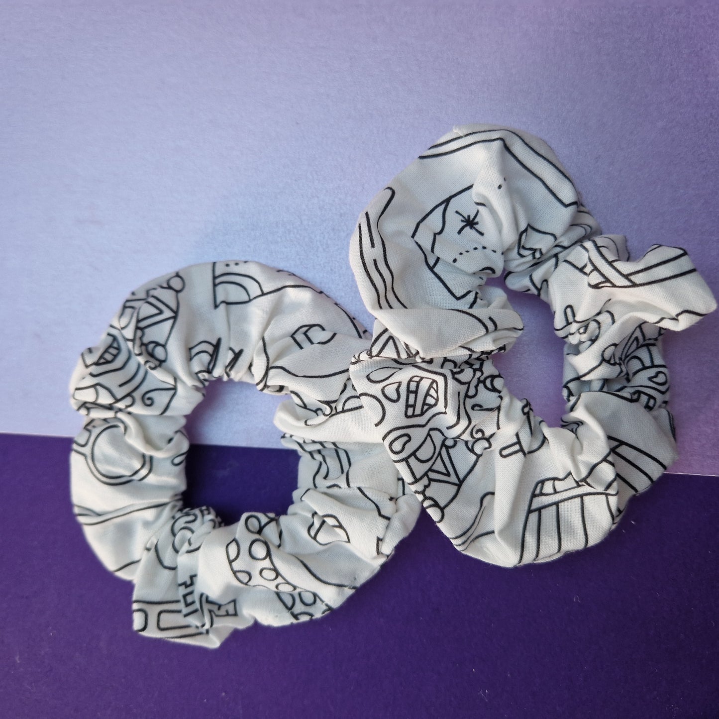 Rum pirates cotton hair scrunchie