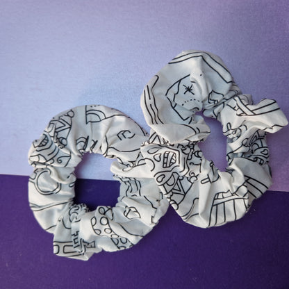 Rum pirates cotton hair scrunchie