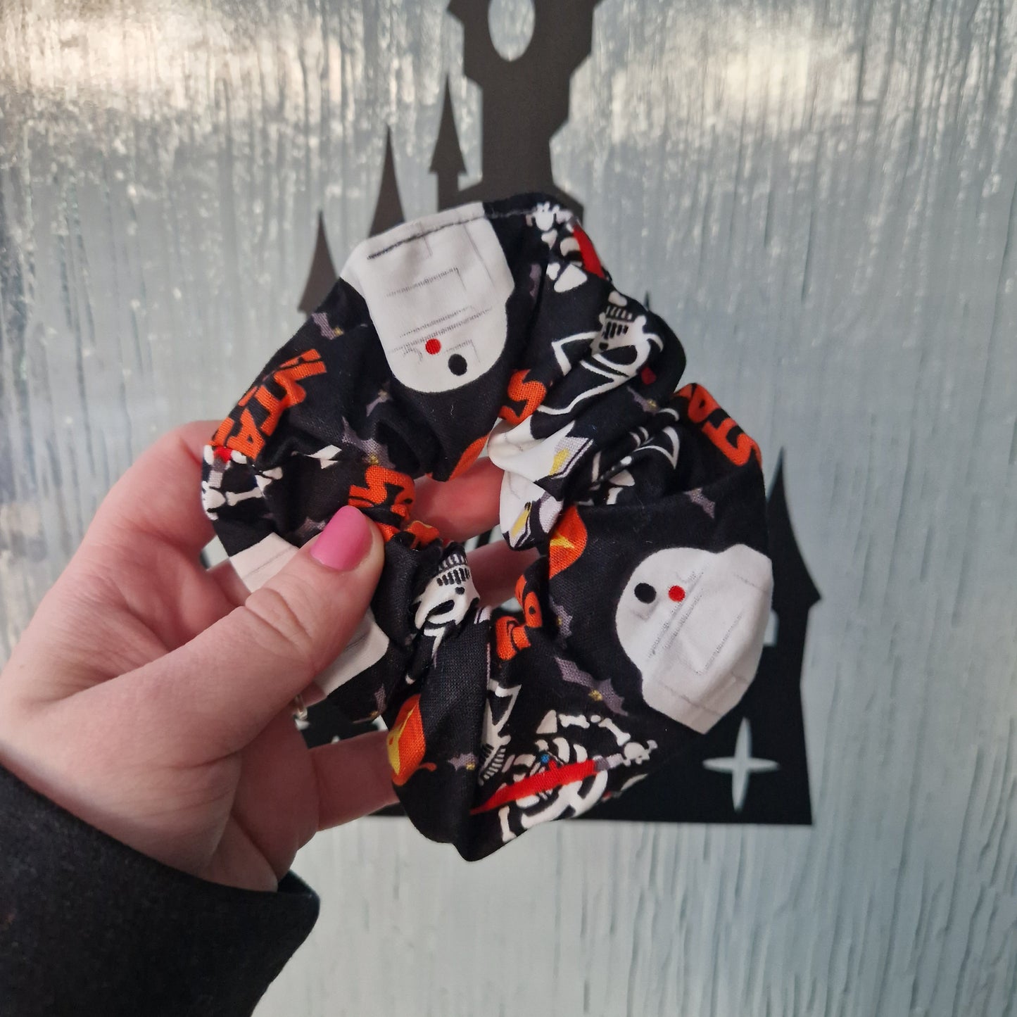 Glow in the Darkside cotton hair scrunchie