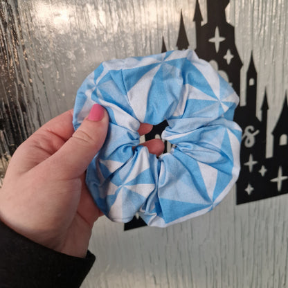 Blue wall cotton hair scrunchie