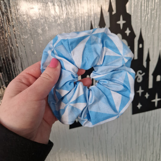 Blue wall cotton hair scrunchie