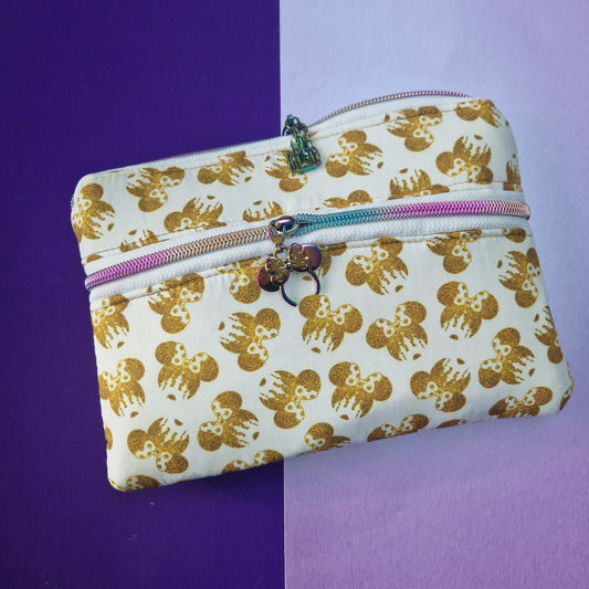 Mouse Castle double zipper pouch