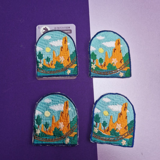 Practically perfect Big Thunder iron-on embroidered patch
