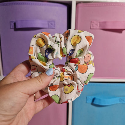 Animal island icon themed cotton hair scrunchie