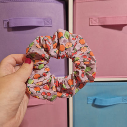Animal island fruit themed cotton hair scrunchie