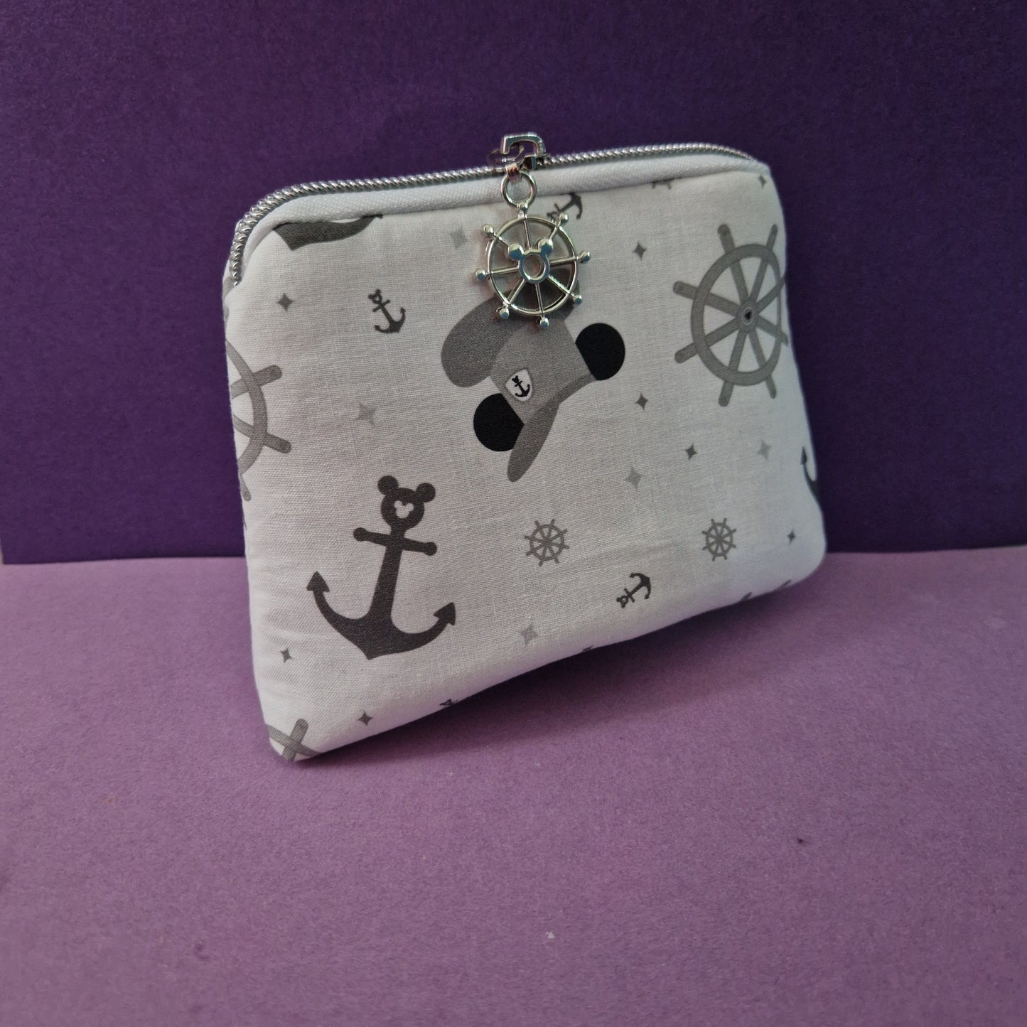 Oh Steamboat Mouse mini triangle shaped pouch cosmetic bag zipper pull