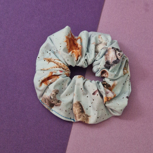 Animal themed cotton hair scrunchie