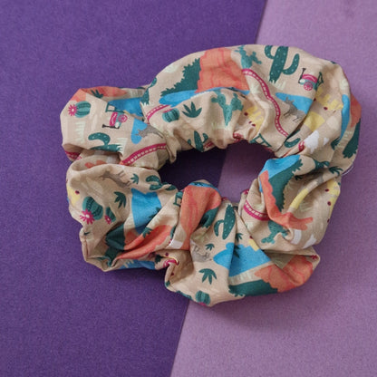 Wildest Ride themed cotton hair scrunchie