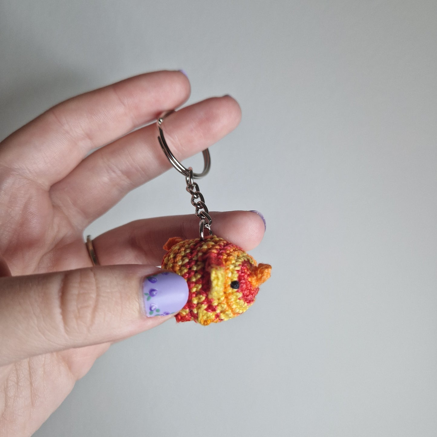 Elephant micro crochet keyring