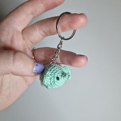 Elephant micro crochet keyring