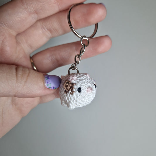 Cow micro crochet keyring
