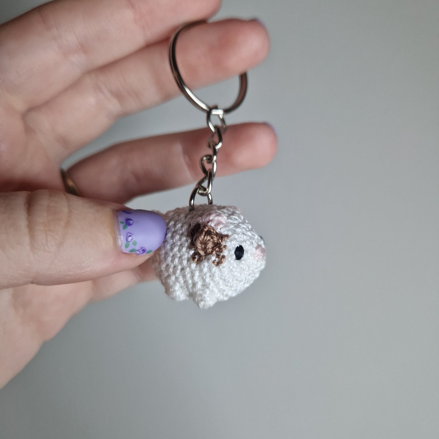 Cow micro crochet keyring