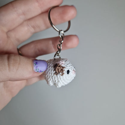 Cow micro crochet keyring
