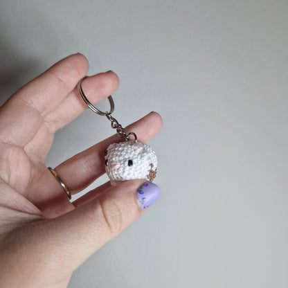 Cow micro crochet keyring