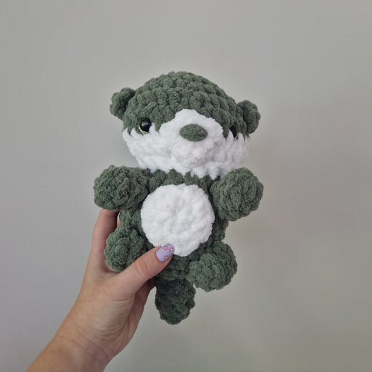 Green otter crochet plushie