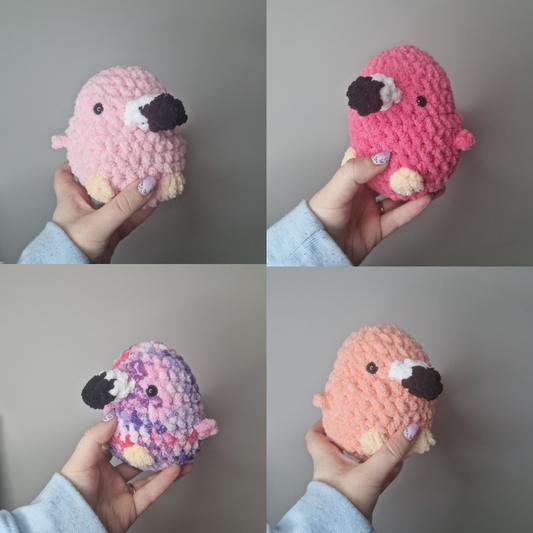Flamingo small crochet plushie