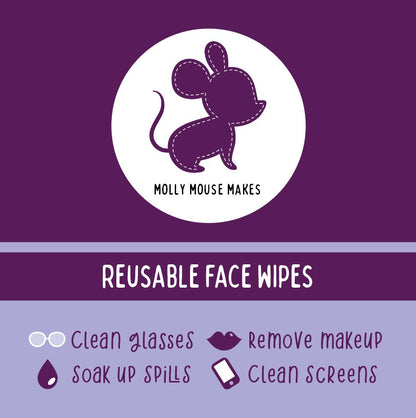 Sailor Mouse reusable Terry towelling wipe
