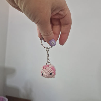 Lion micro crochet keyring