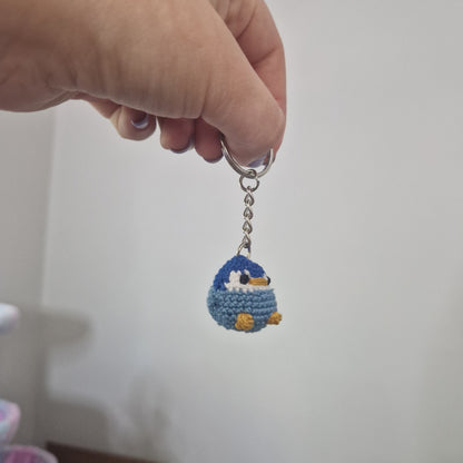 Baby Penguin micro crochet keyring