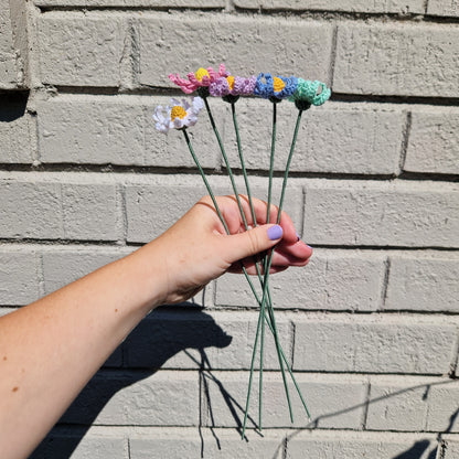 Daisy microcrochet stem - ready to ship