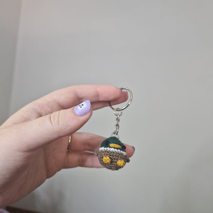 Mallard Duck micro crochet keyring