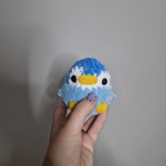 Blue penguin small crochet plushie