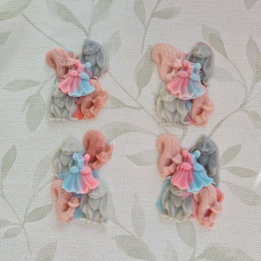 Pink and Blue Woodland soy wax melt