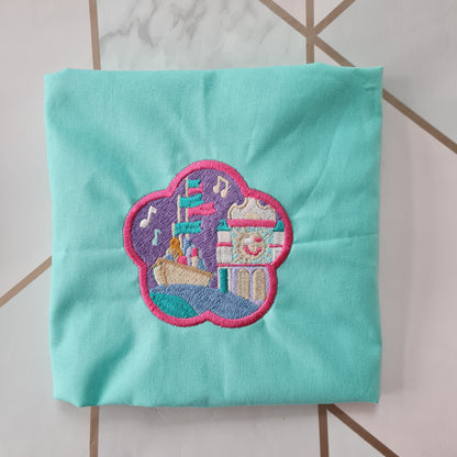 Small World iron-on embroidered patch