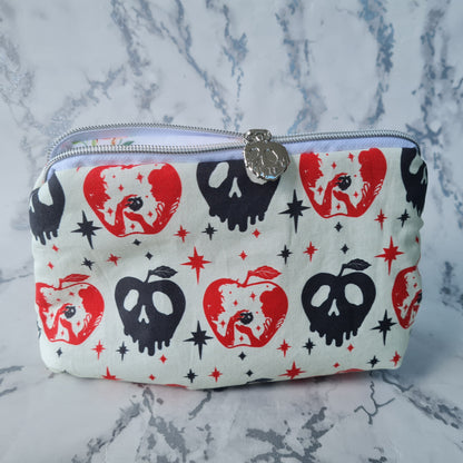 Poison Apple lined triangle cosmetic bag with zipper - Villains