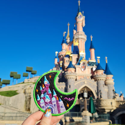 Spooky Castle iron-on embroidered patch
