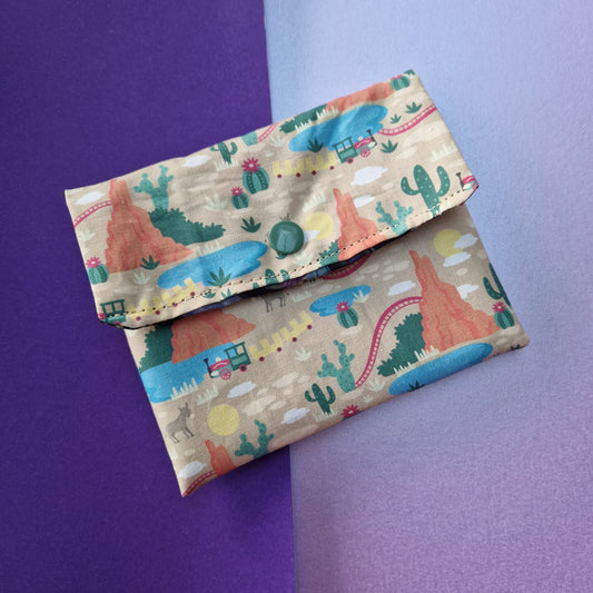 Wildest Ride double pocket Face Wipe Snap Pouch