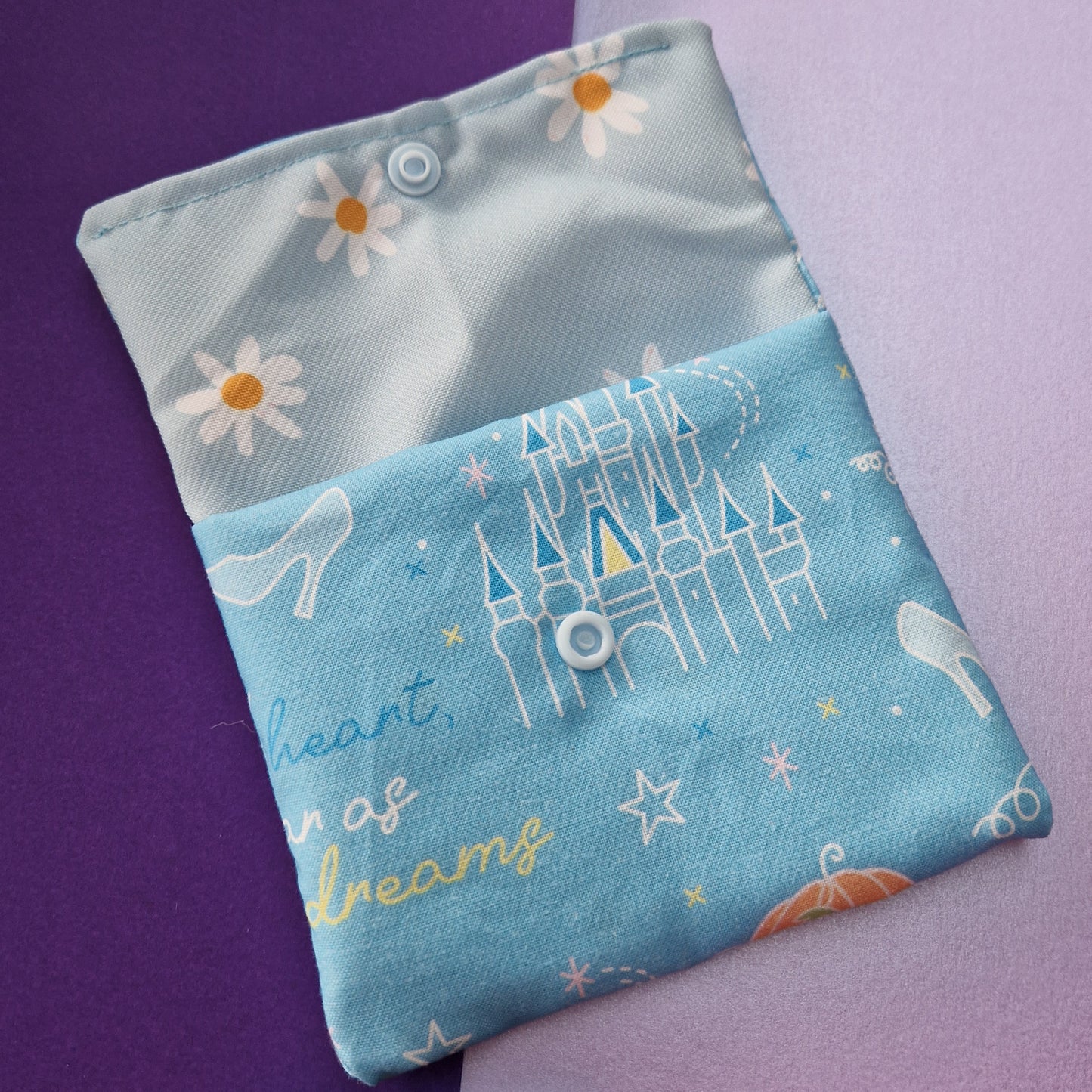 Follow Your Heart double pocket Face Wipe Snap Pouch
